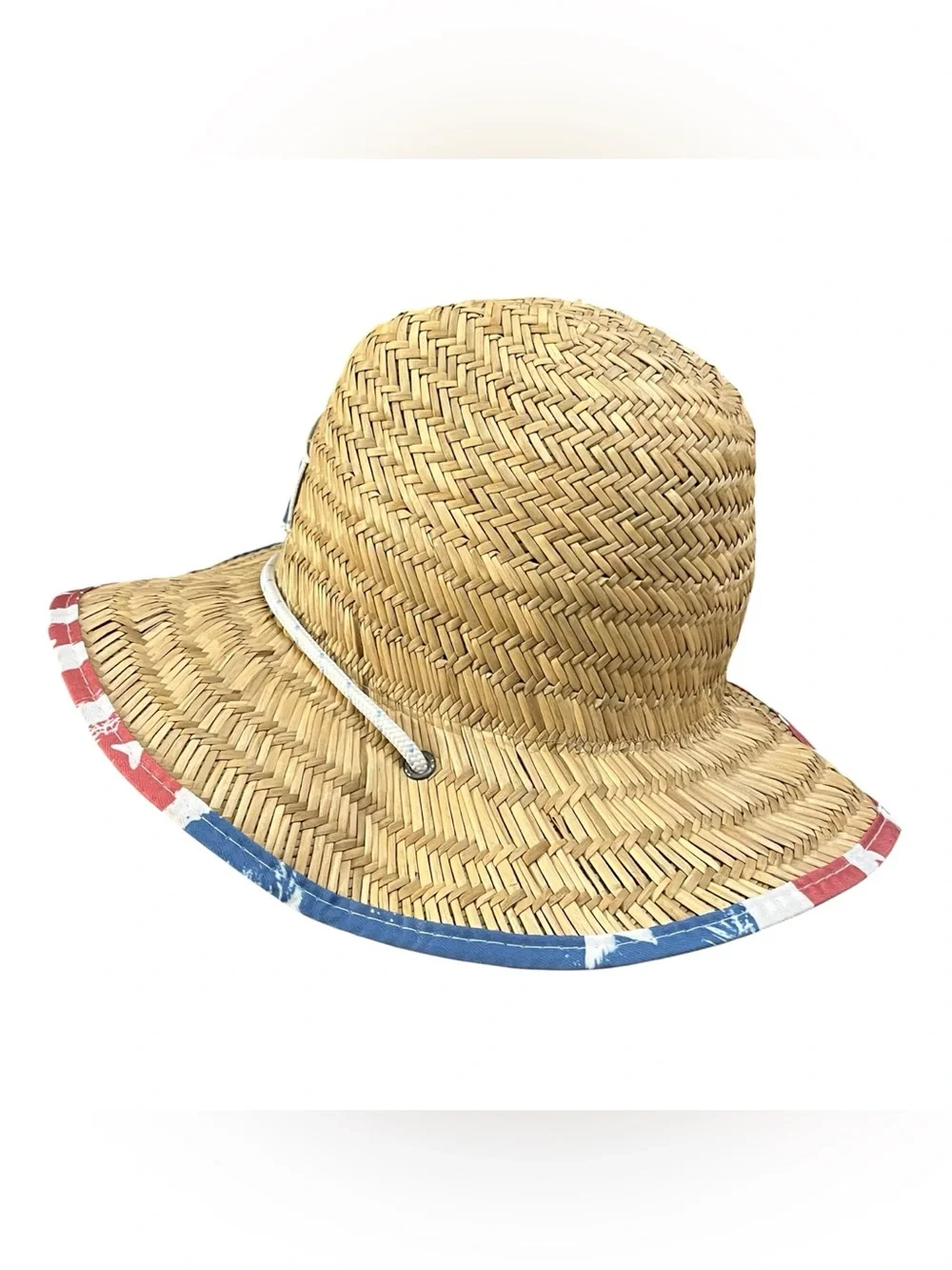 surf style Black and White Kids One Piece Straw Hat